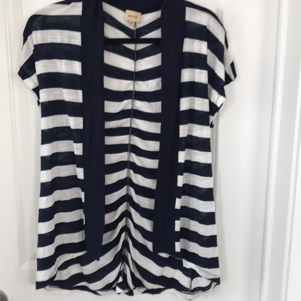 Ella Moss Striped short sleeve cardigan